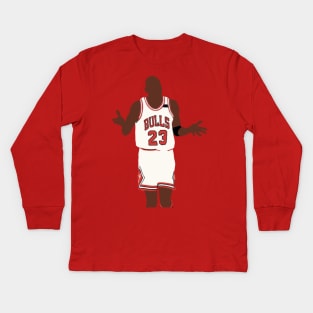 Michael Jordan Shoulder Shrug Kids Long Sleeve T-Shirt